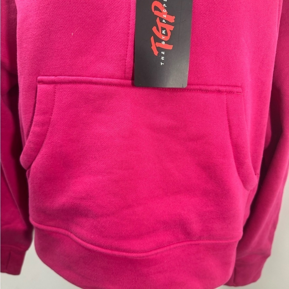 TGP Women's Pink Fleece Cropped Half Zip Lined Pullover Sweatshirt Athletic M - Picture 6 of 7